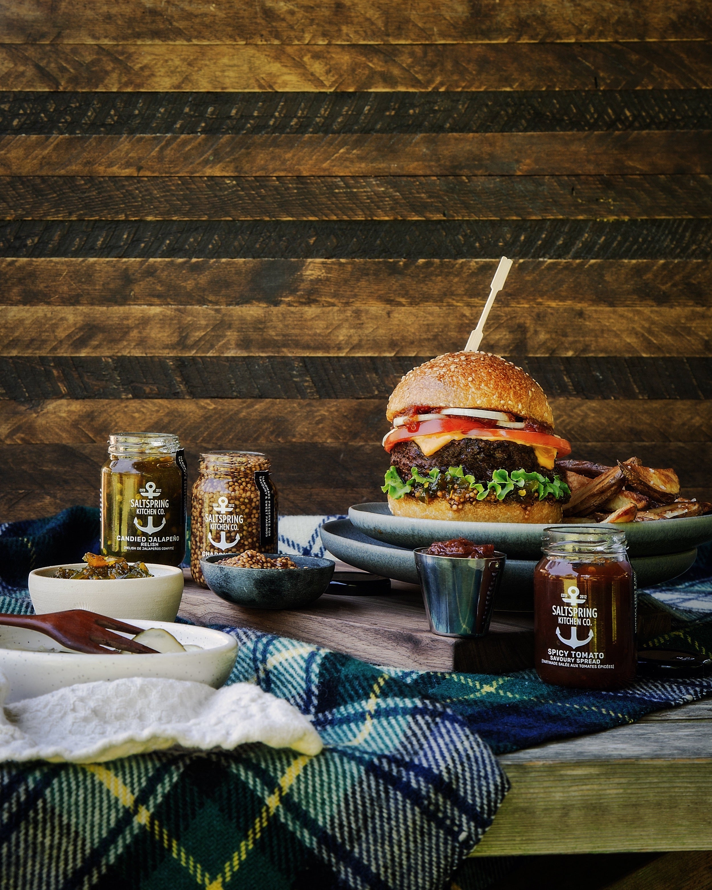 Salt Spring Kitchen Company Gourmet Burger Collection Trio with Beef Burger