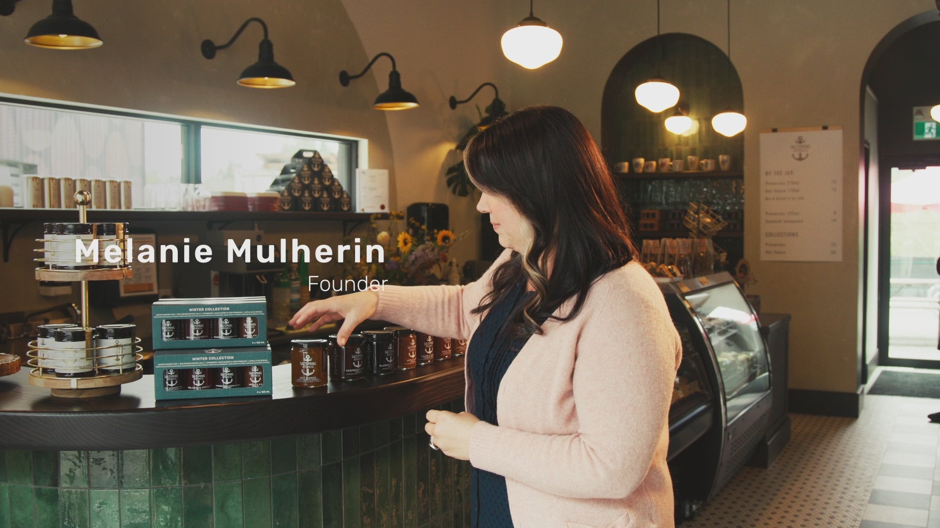 Load video: An about us story narrated by Melanie Mulherin about SaltSpring Kitchen Company. She takes us through the brands starting point, what we do, and you see a tour of Salt Spring Island and some of our products served on a cheese board.